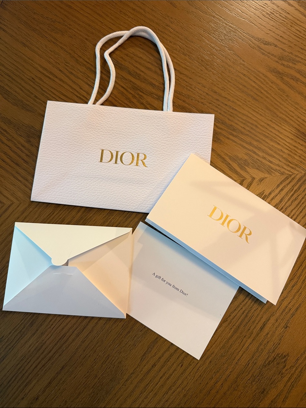 Dior Gift Bag Card Envelopes Set NEW